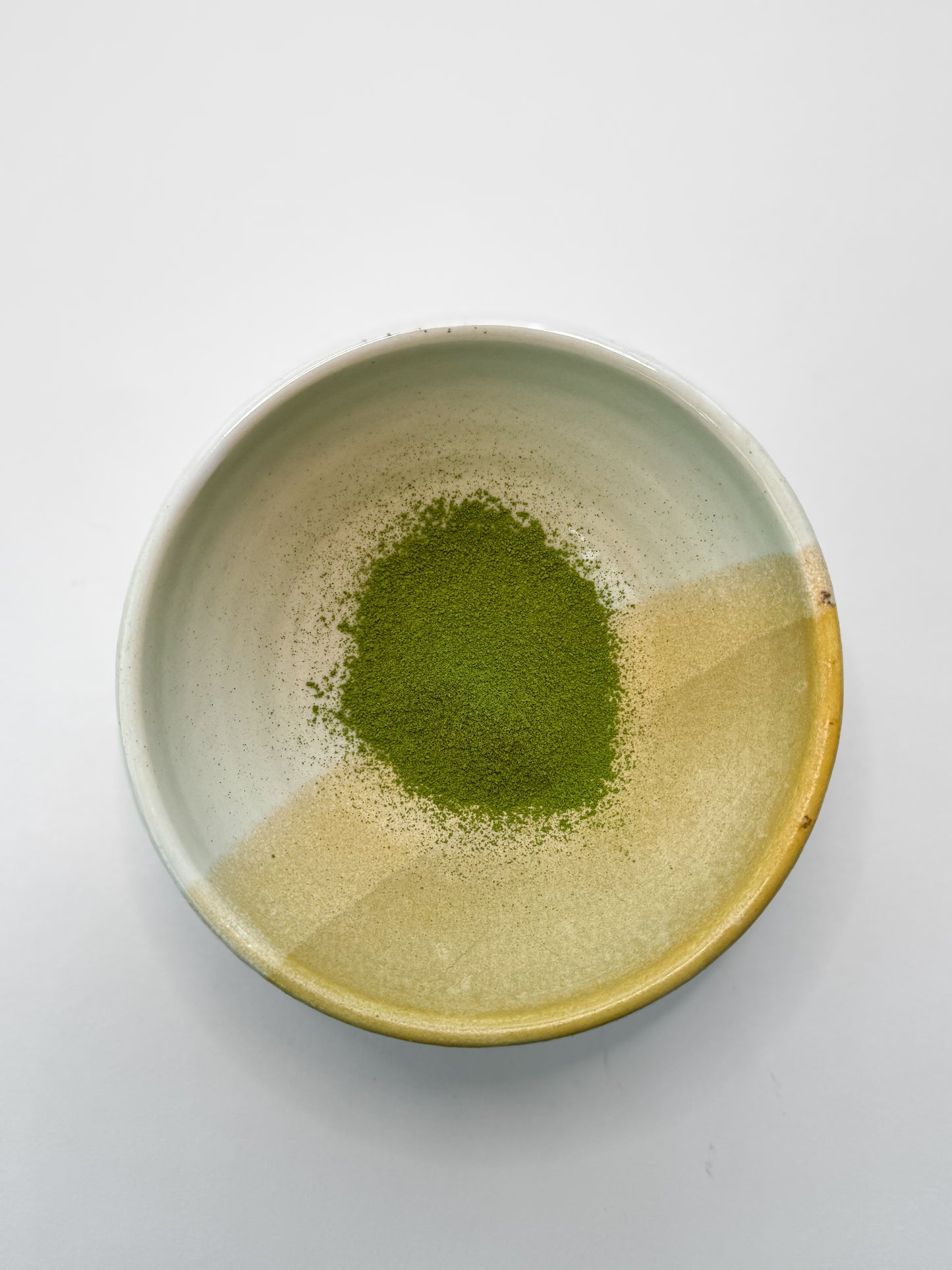 Samidori ceremonial grade matcha powder - sifted in a bowl