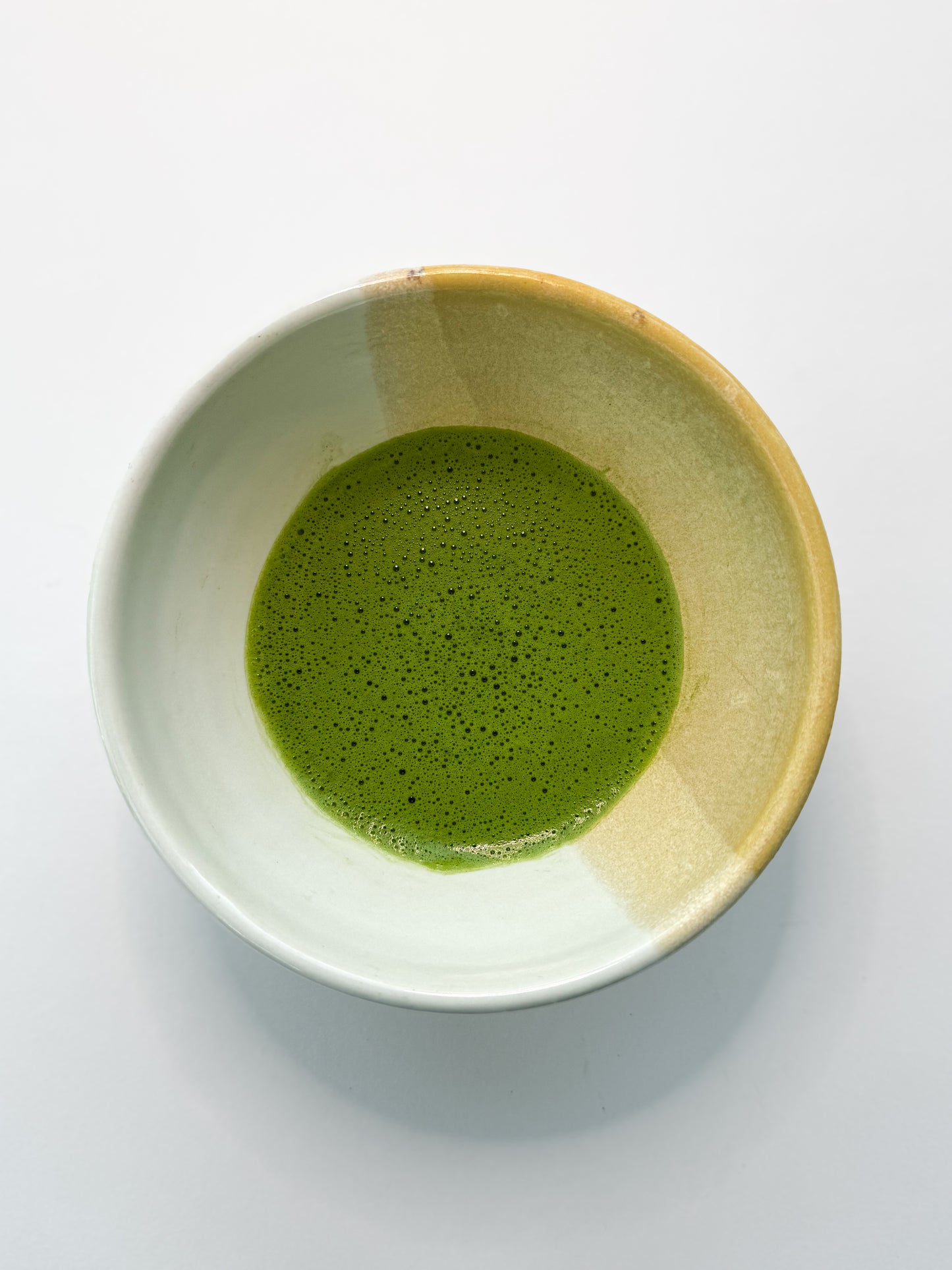 Samidori ceremonial grade matcha powder - whisked with water