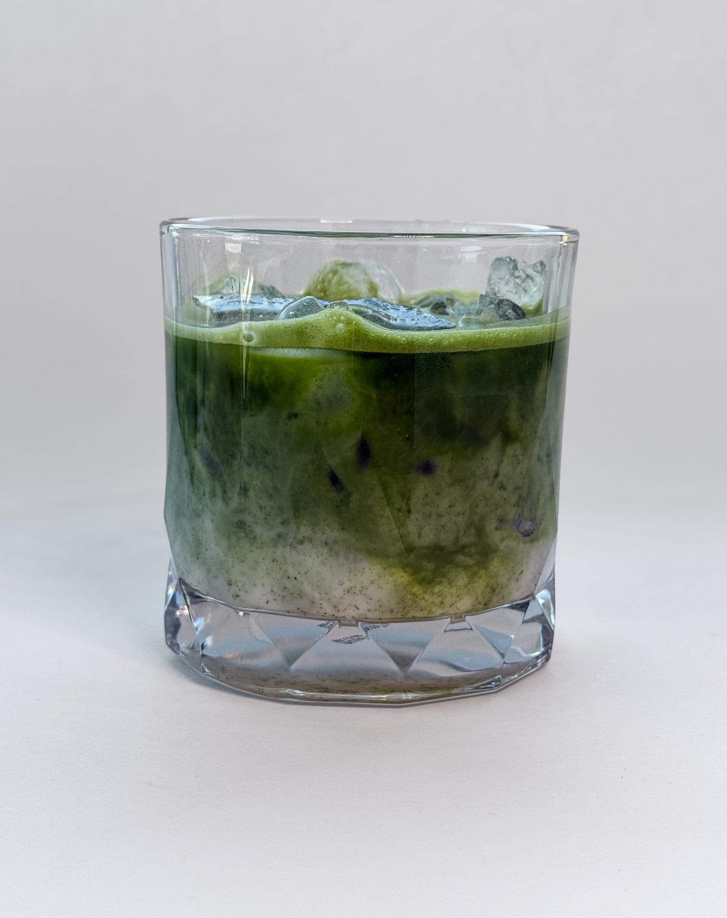Samidori ceremonial grade matcha - poured as an iced latte