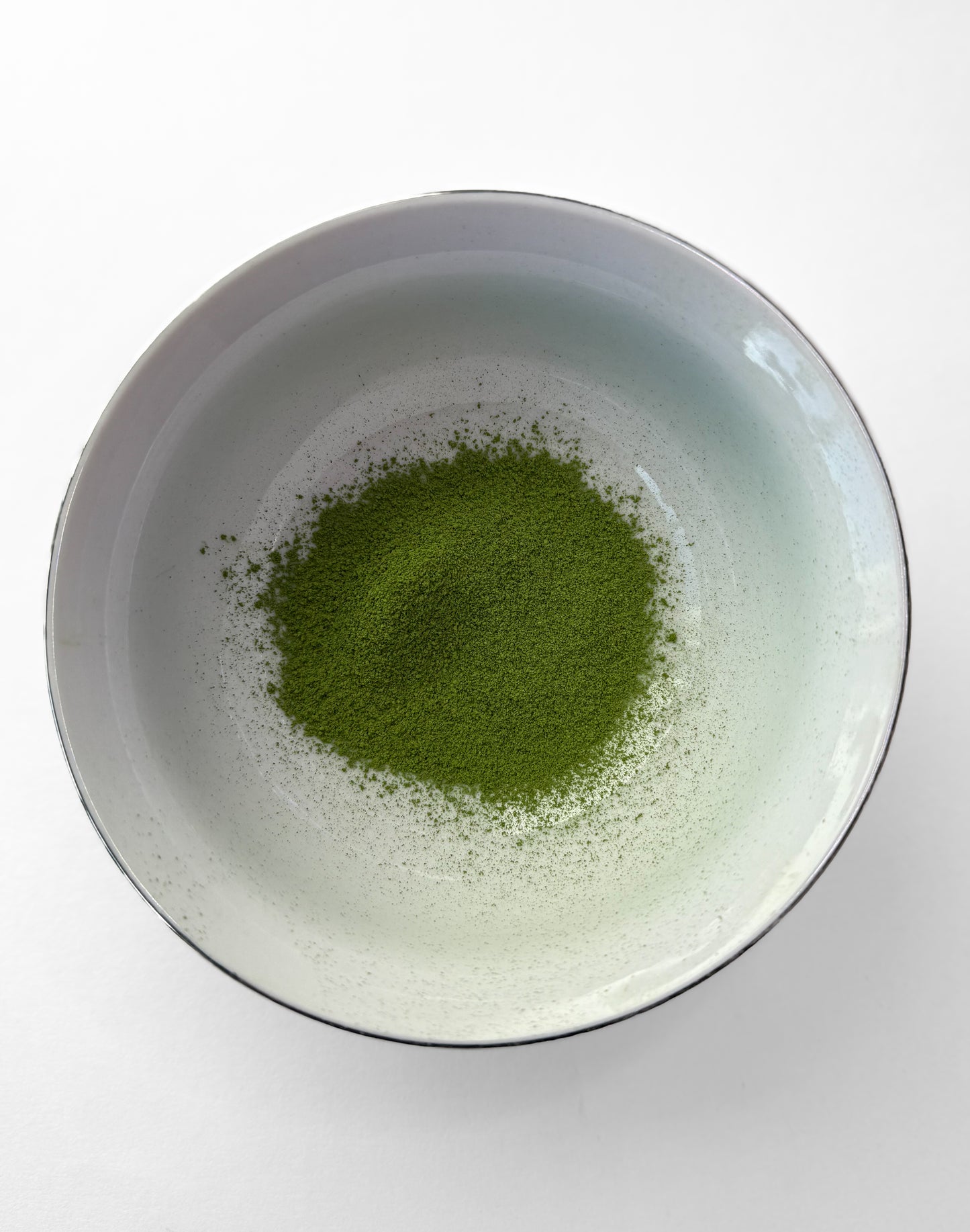 Gokou matcha powder - sifted into bowl